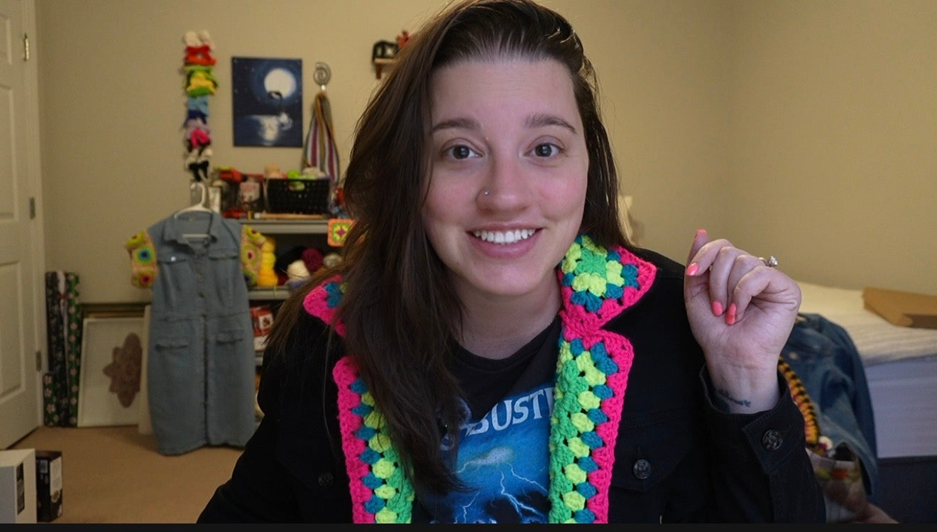 Jean Jacket with Crochet