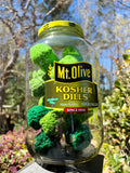 Crochet Pickles in a Pickle Jar