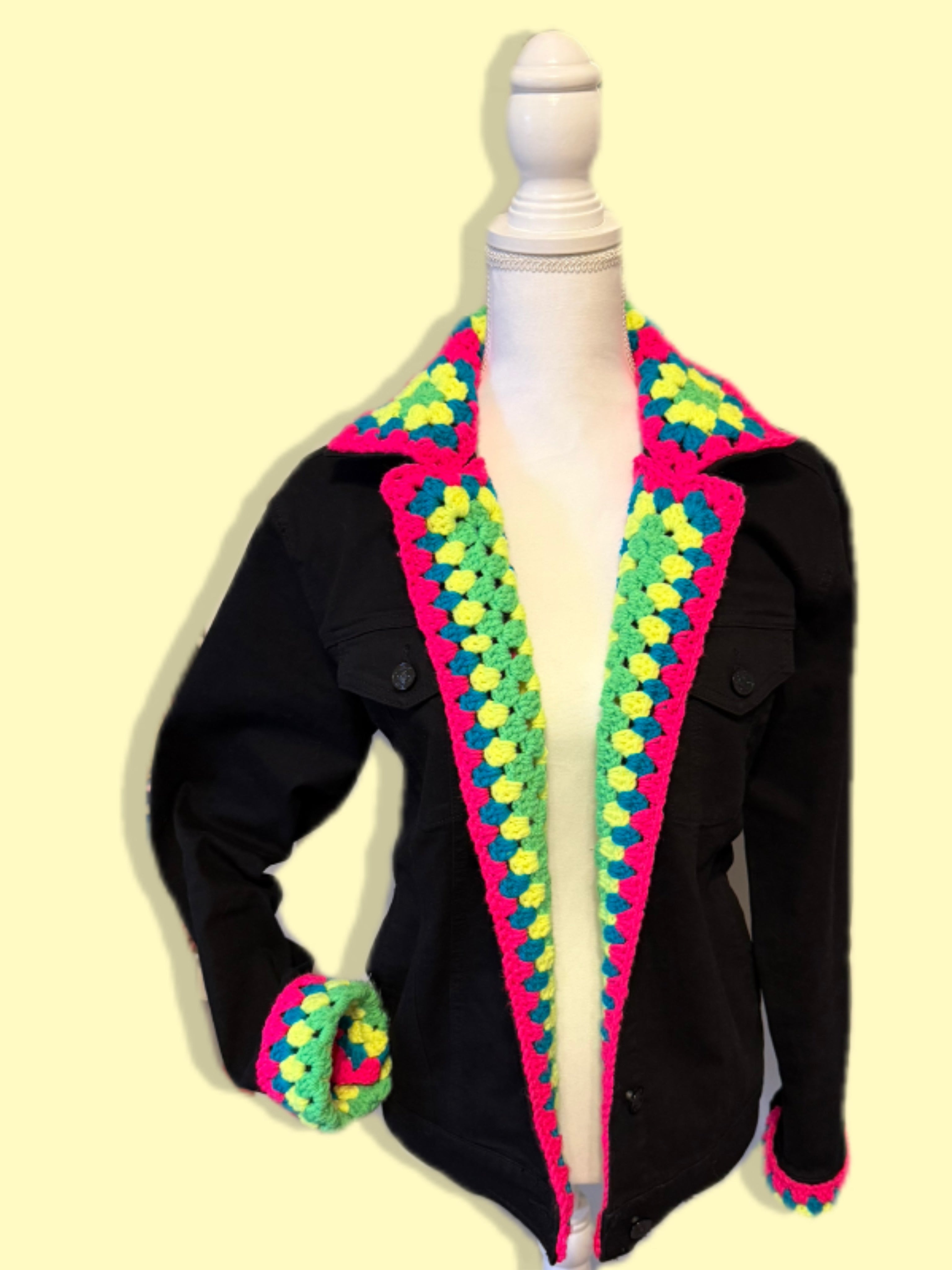 Jean Jacket with Crochet